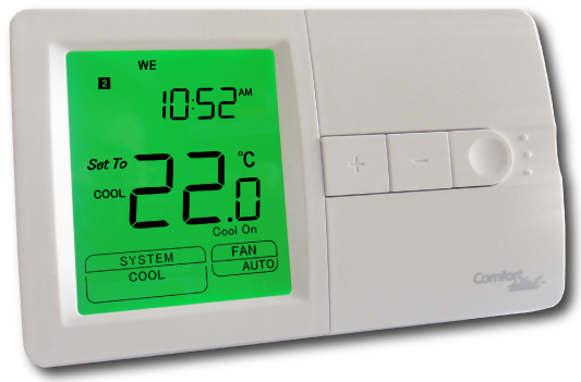 Termostato para Fan & Coil Digital, Frío-Calor, Display LCD